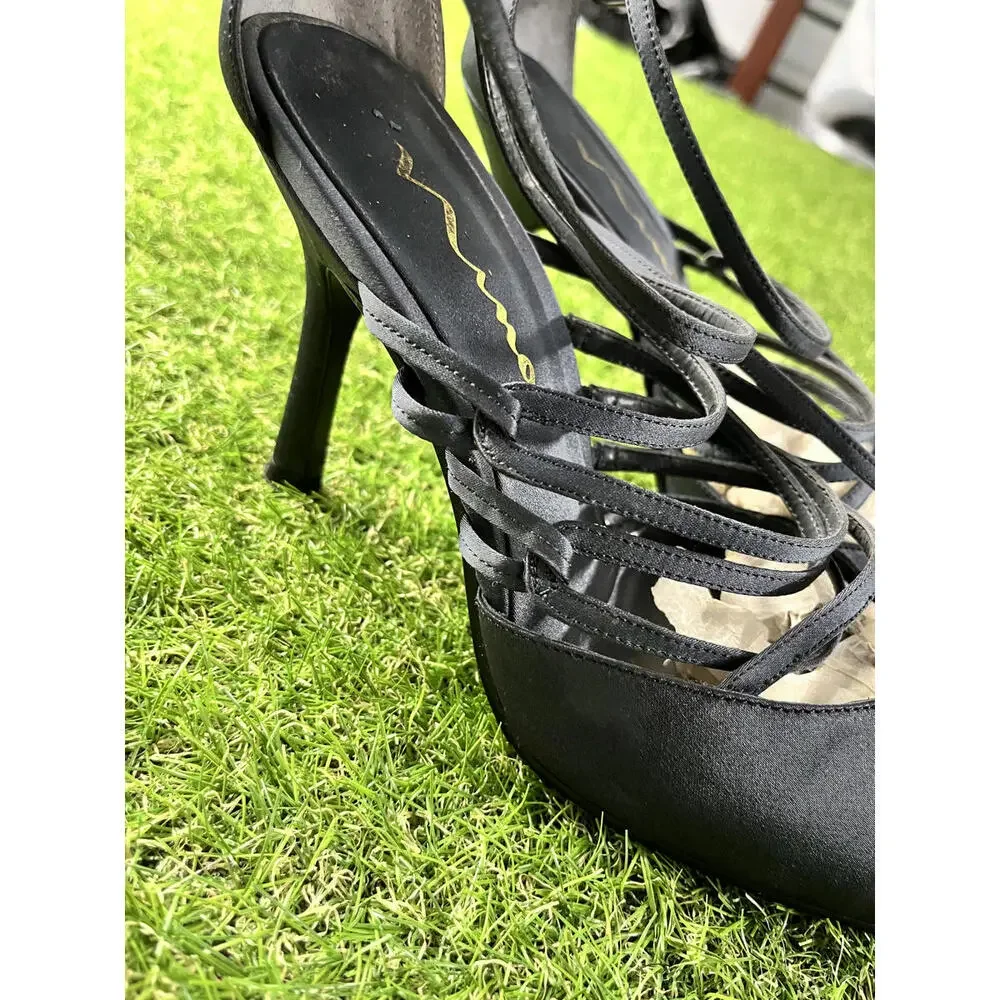 Nina Heels Strappy Pointed Toe Satin Bridal Wedding‎ Party Evening